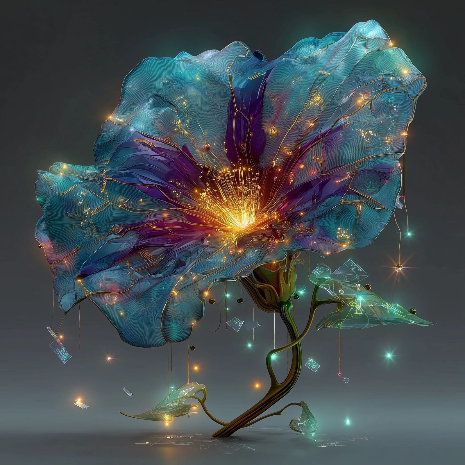 Bioluminescent Tech Bloom