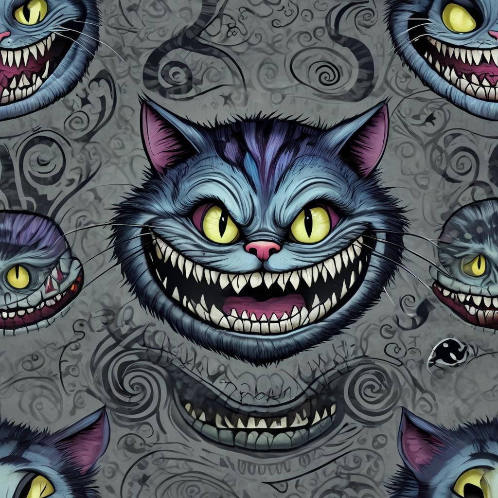 Spooky creepy Cheshire cat