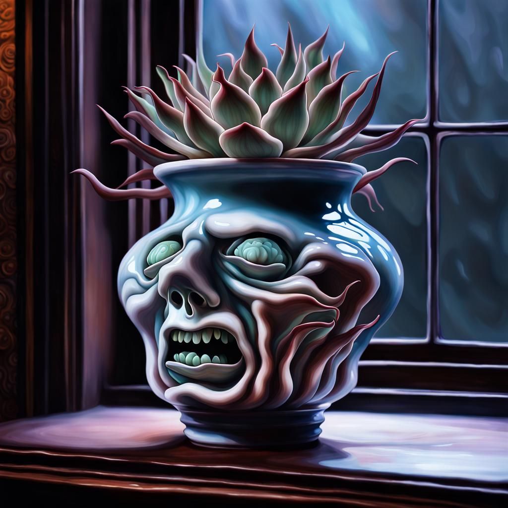 Graptopetalum in Ghostly Vase