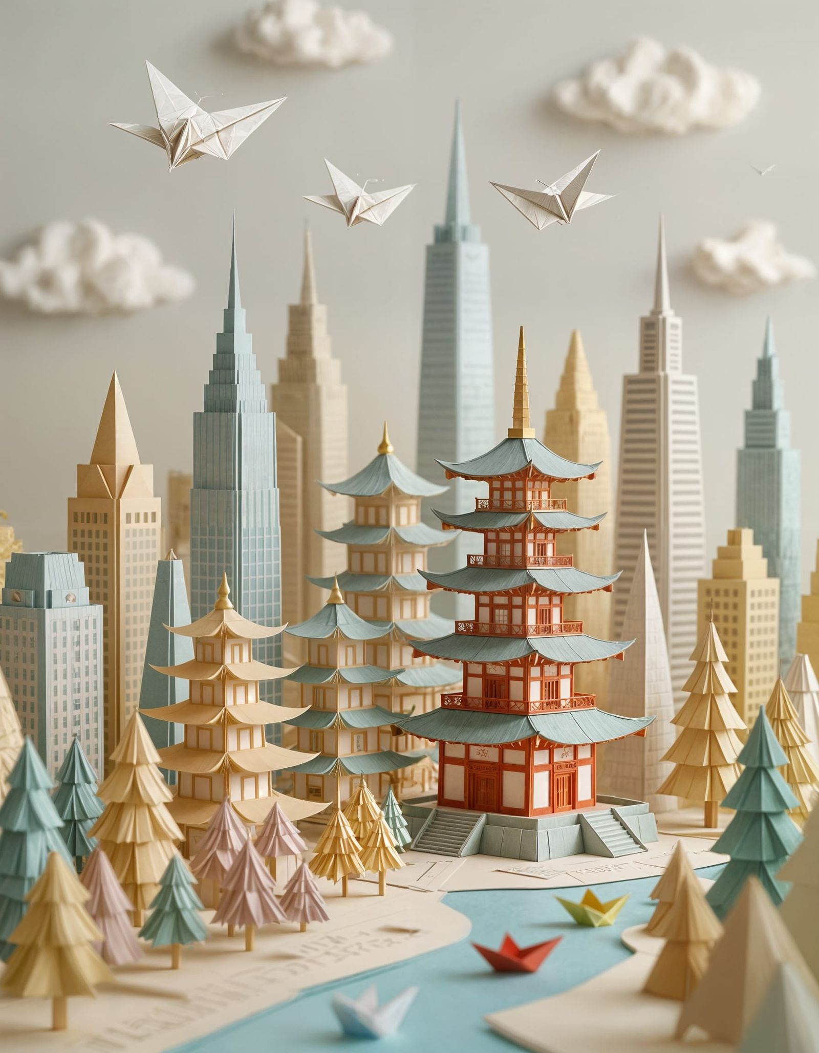 Origami city  by @Gothic Vampire Poetry