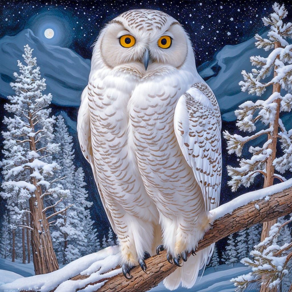 Portrait of a Snowy Owl