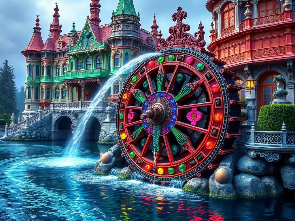 Fantastical water wheel  by @Kaydenpat