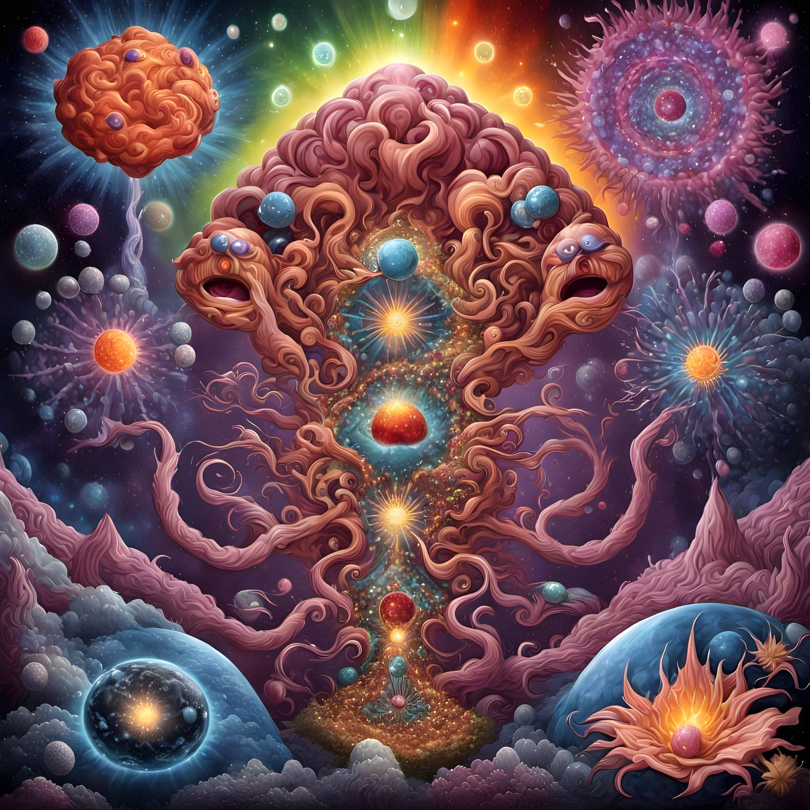 Psychedelic DMT Experience in Vibrant Colors