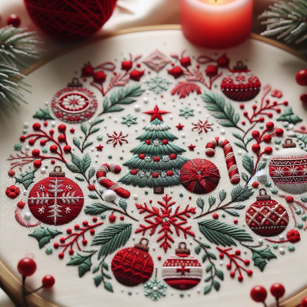 Christmas decorations embroidery