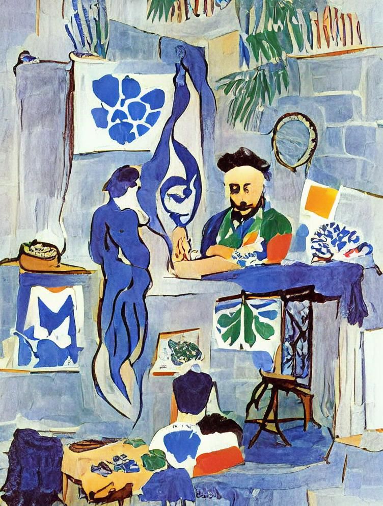 l’atelier bleu by henri matisse