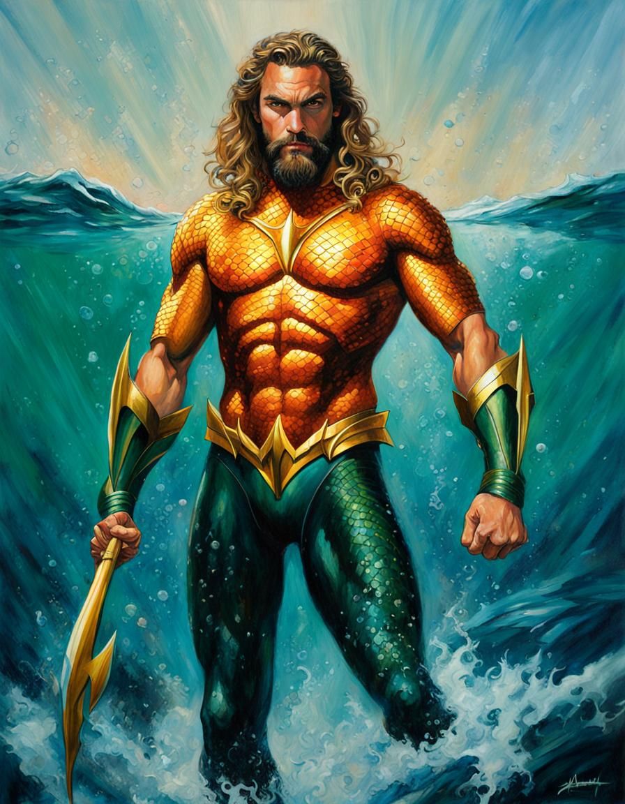 oil painting aquaman - AI Generated Artwork - NightCafe Creator