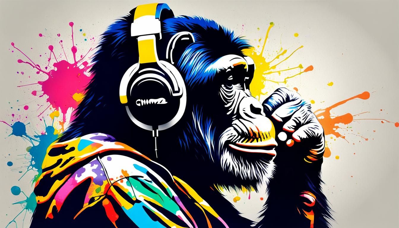 Contemplative Chimp - AI Generated Artwork - NightCafe Creator