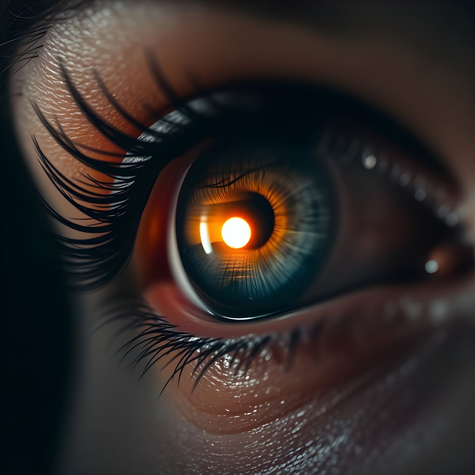 Intimate Portrait of a Woman Gazing at Sunset