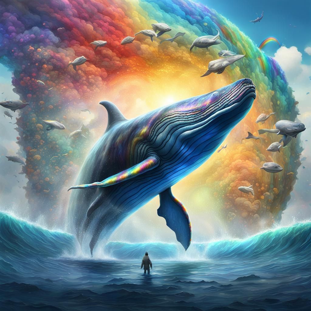 Big blue whale - AI Generated Artwork - NightCafe Creator