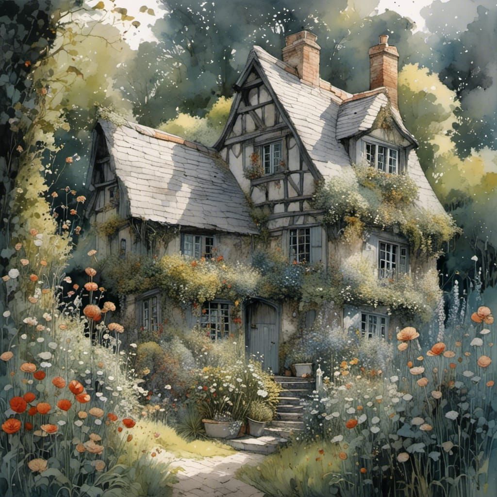 in a gray forbidding city a tiny!!! cozy cottage in a tiny!!...