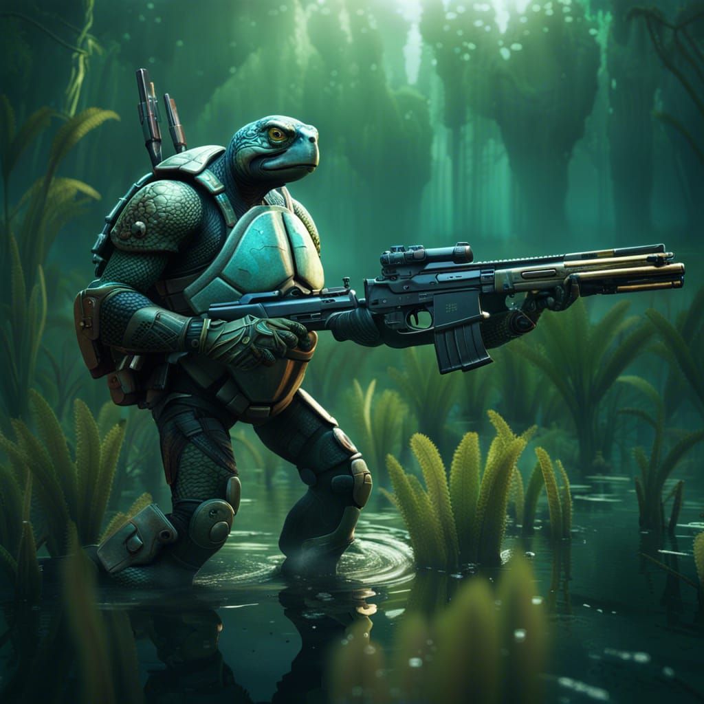 Turtle Soldier - AI Generated Artwork - NightCafe Creator