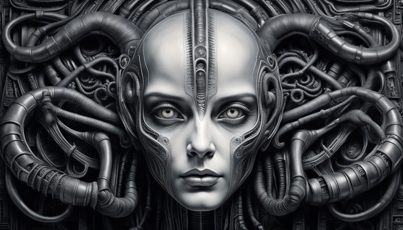 Inspired by 'Li I' painted by H.R. Giger