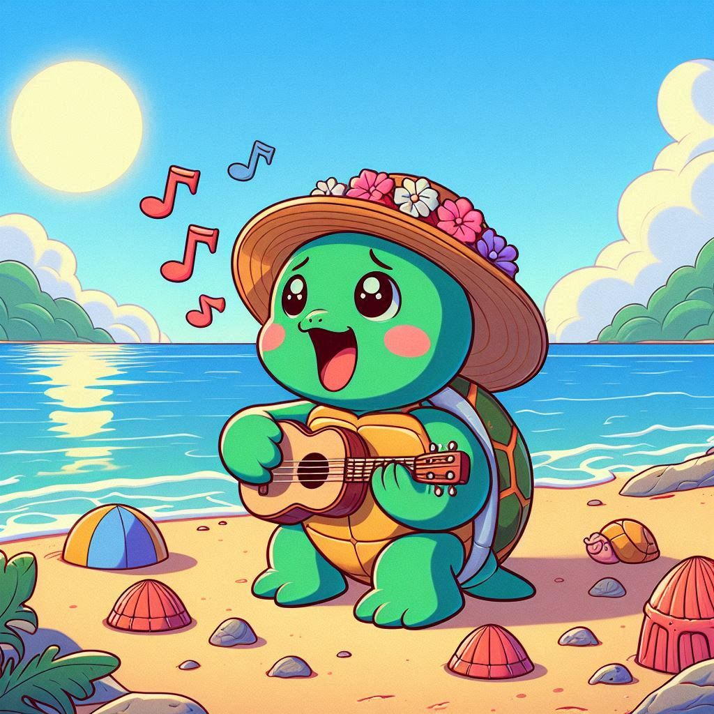 Singing Turtle at the Beach