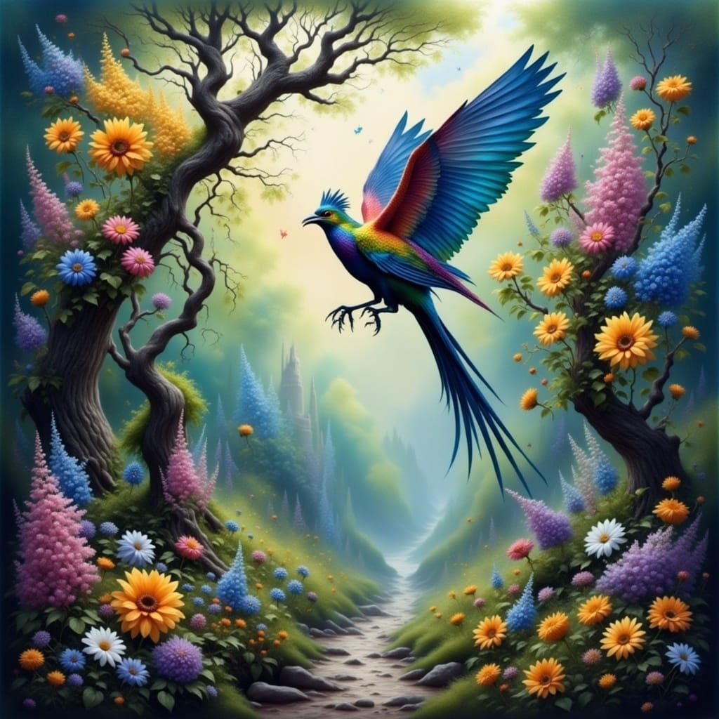 Fantasy with a bird