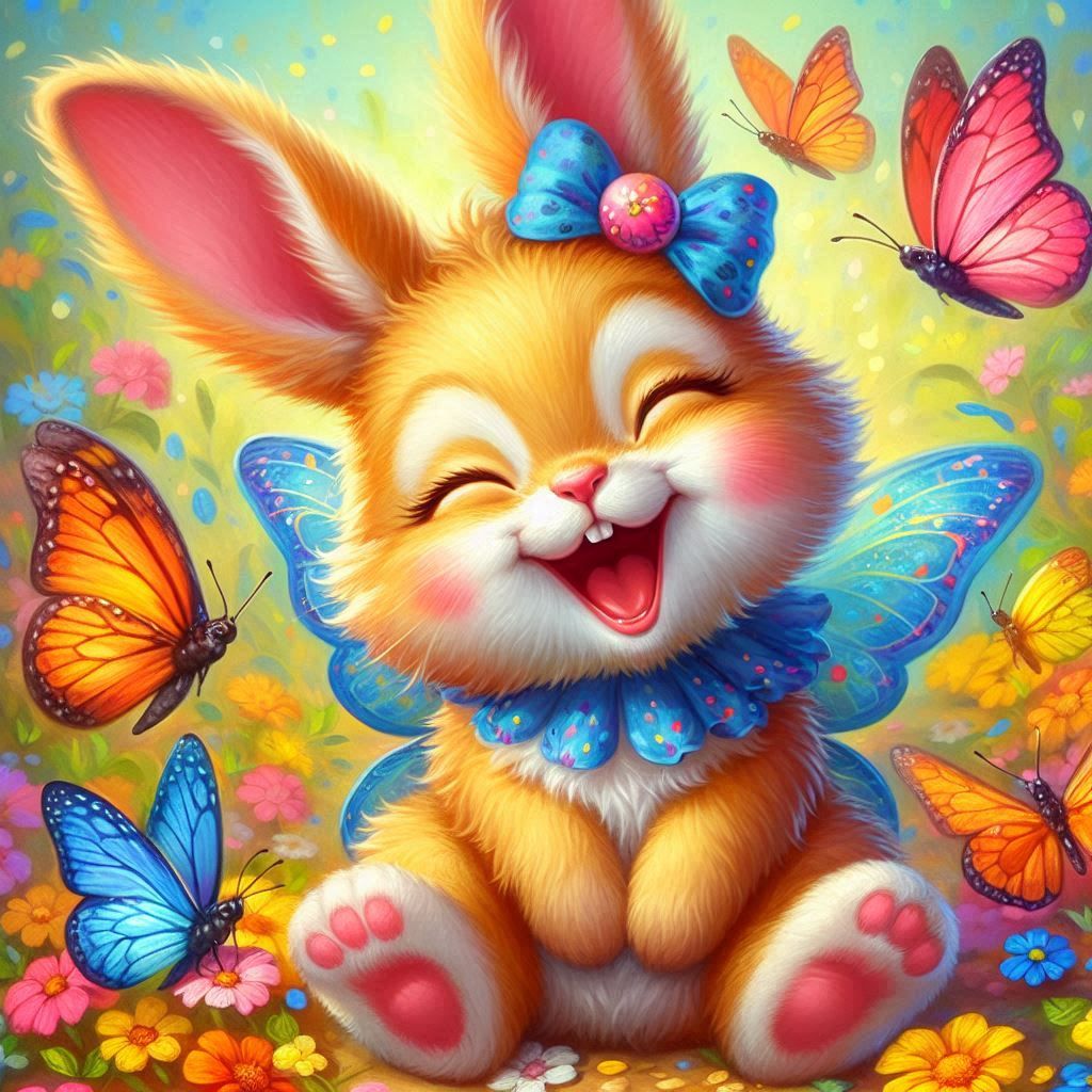 laughing bunny