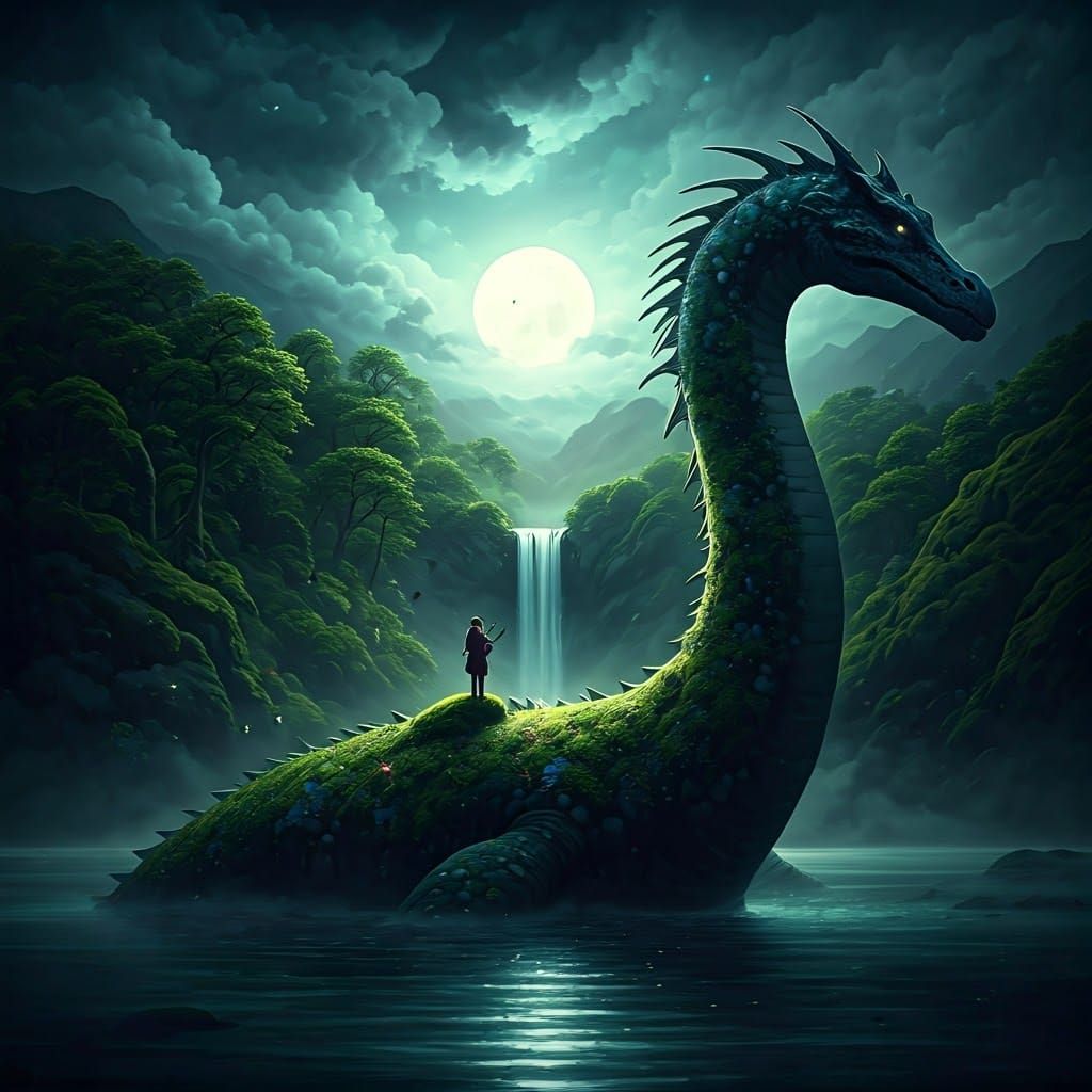 Loch Ness Monster  by @Artie Blur