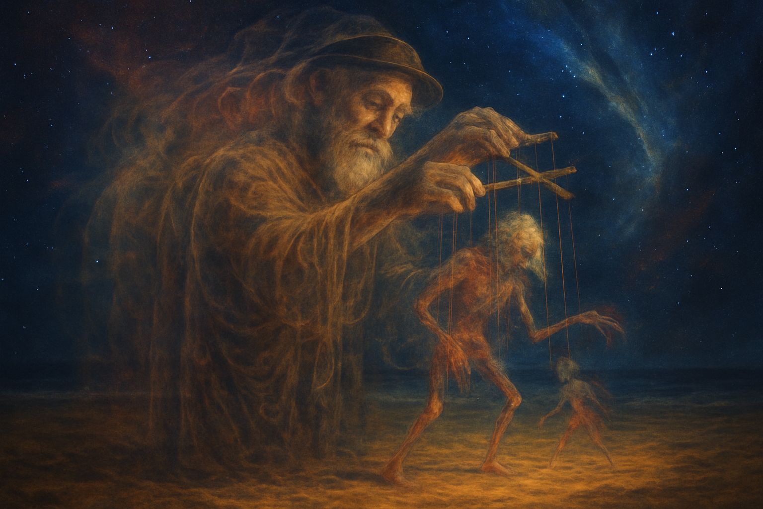 Timeworn Puppeteer Coaxes Illusions Into Being