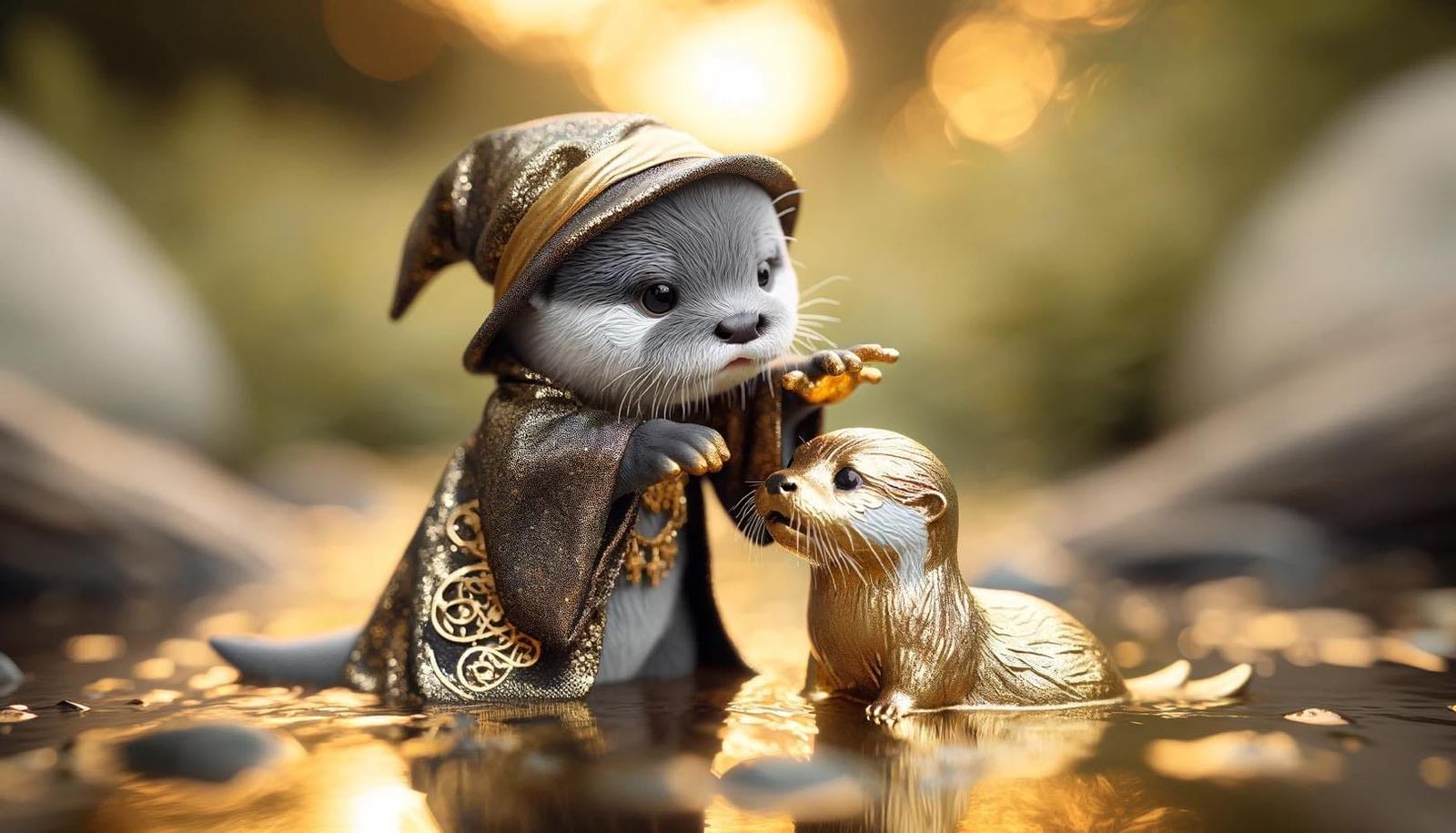#14K/24K baby otter gold alchemist