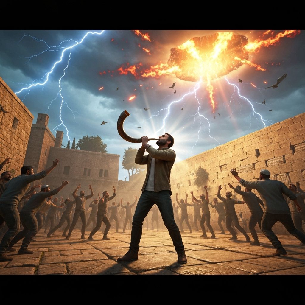 Shofar Blast at the Western Wall in 3D