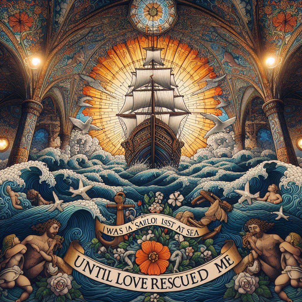 I was a sailor lost at sea, under the waves until love rescued me.