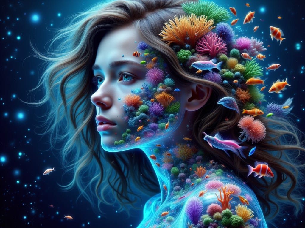 <lora:FiosLuminaSea:1.0> Close up underwater feamle portrait