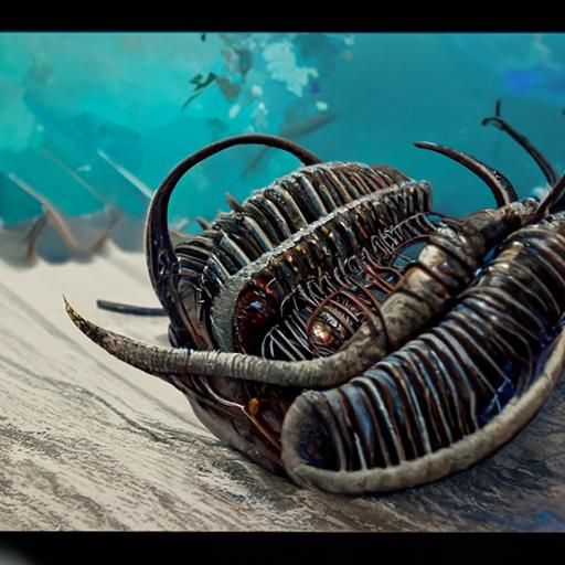 a living trilobite underwater