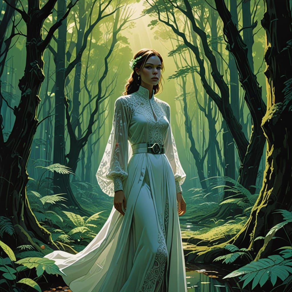 Ethereal Winter Wonderland with Glowing Ice Cave