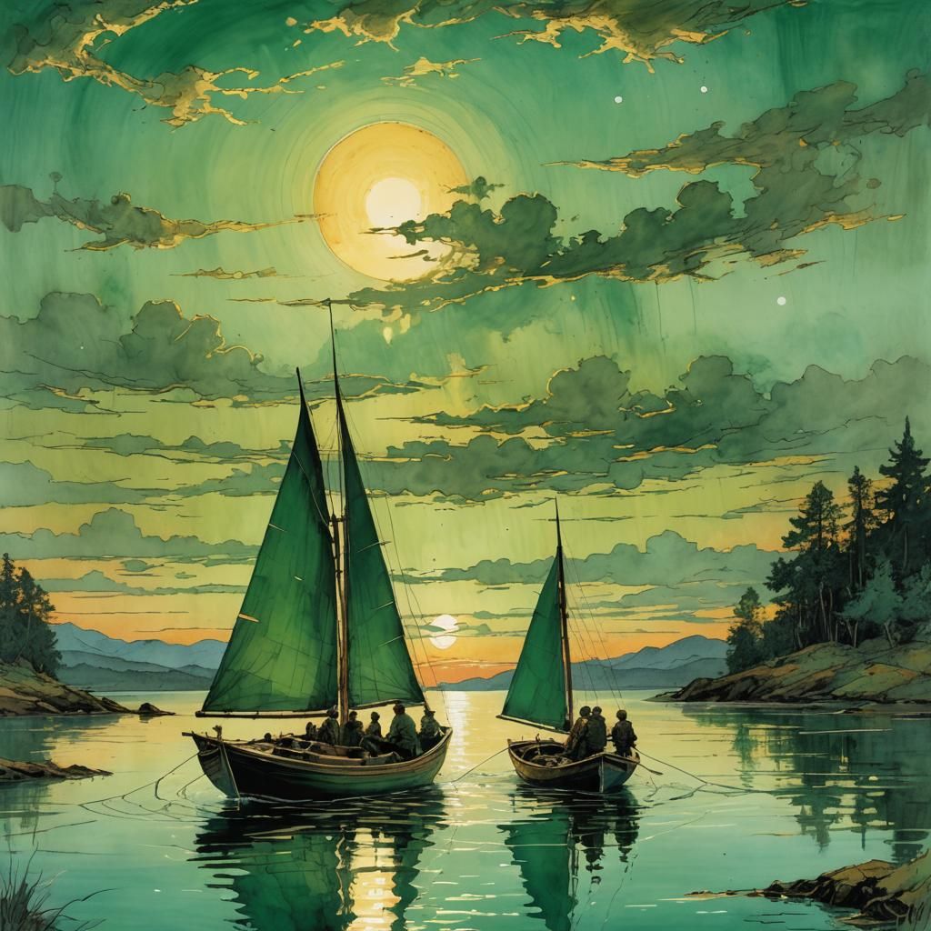 SAILING AT THE SUNSET