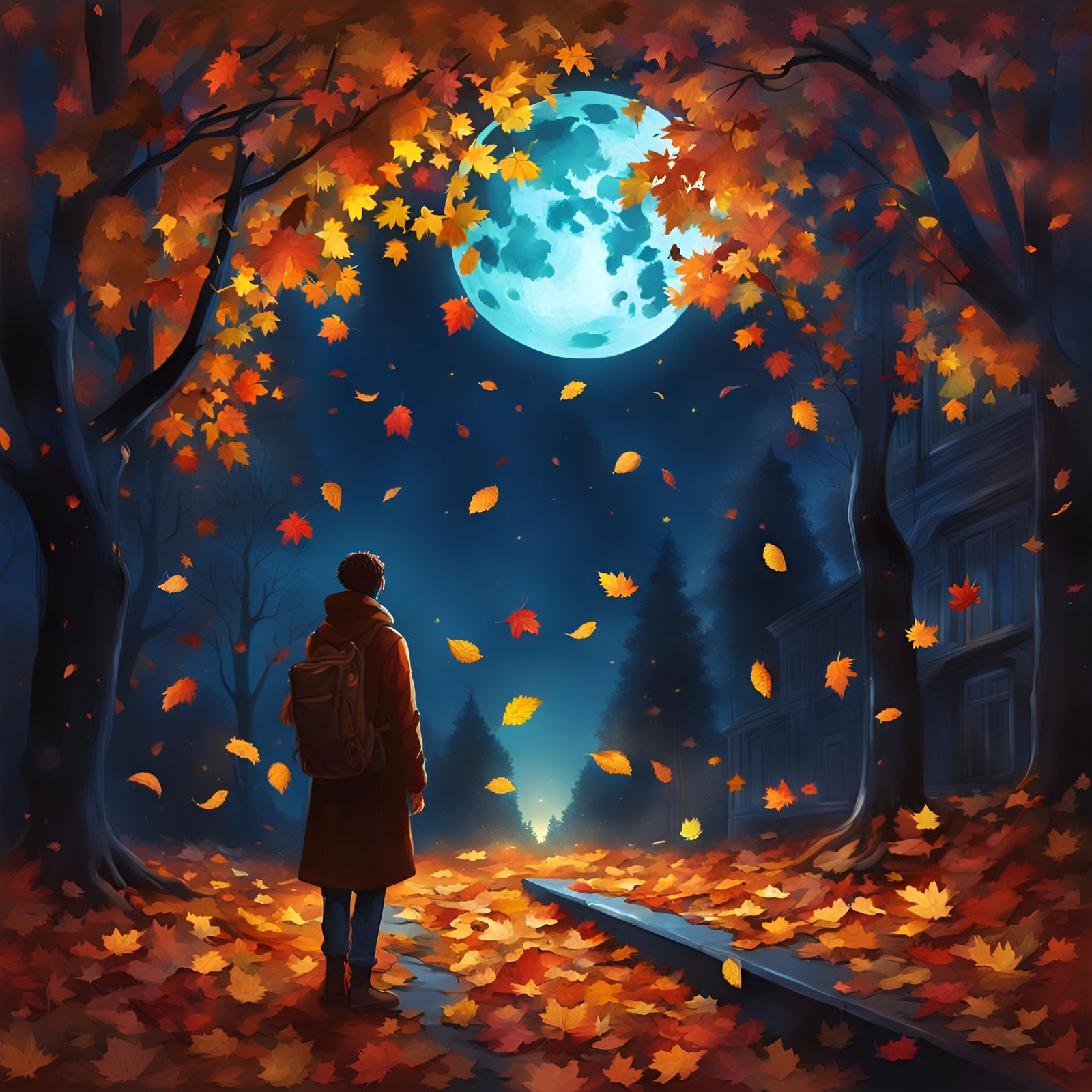 Moonlit Autumn stroll