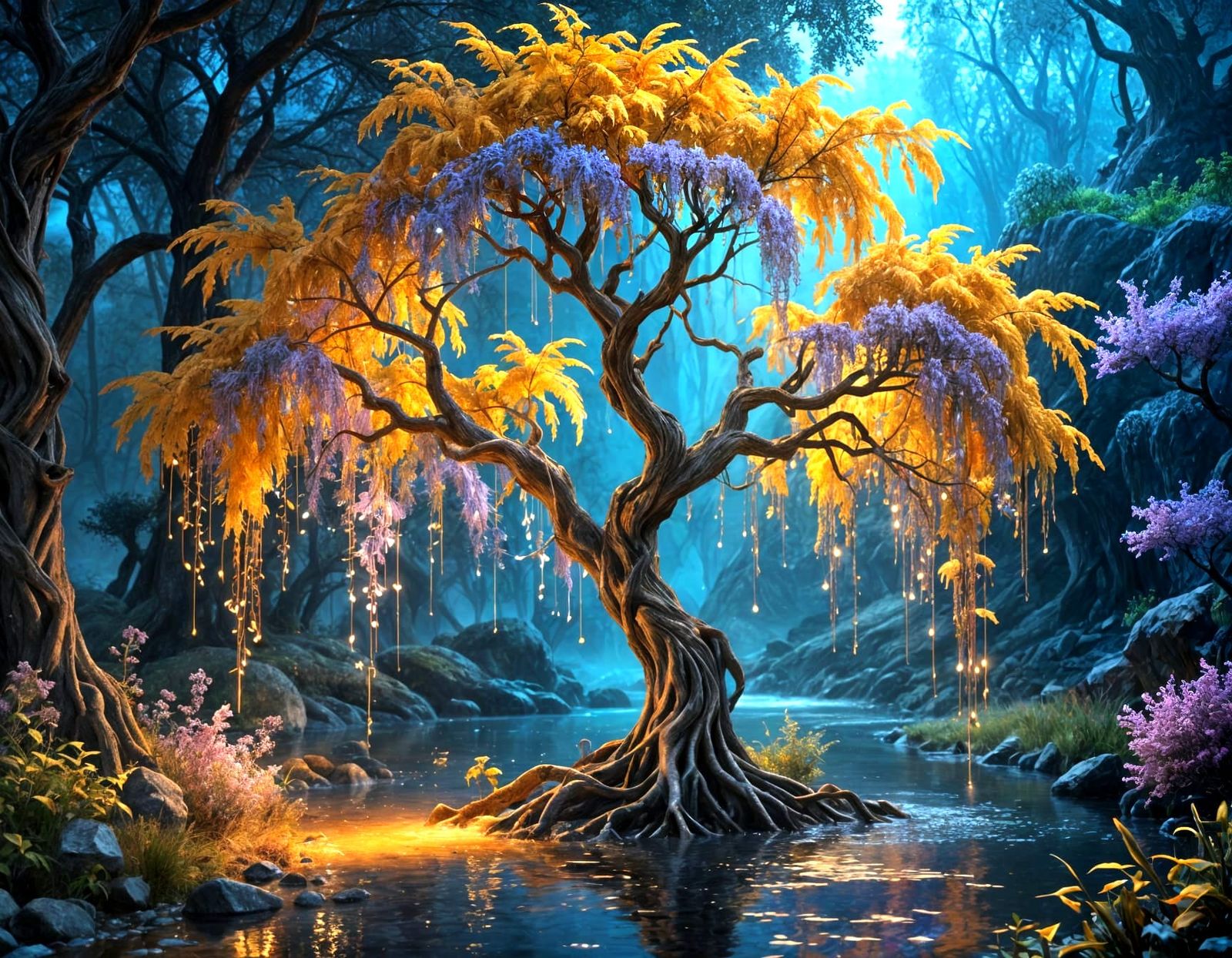 Illuminated Tree of Dreams  by @Julie