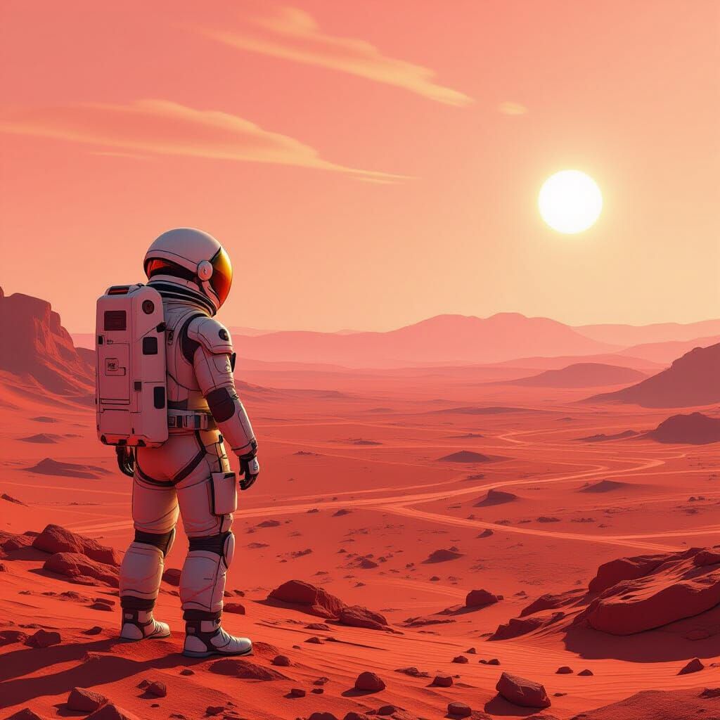 Life on mars, mars dessert, red sand, space,