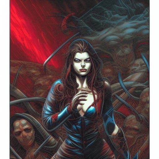 Raining blood from a lacerated sky