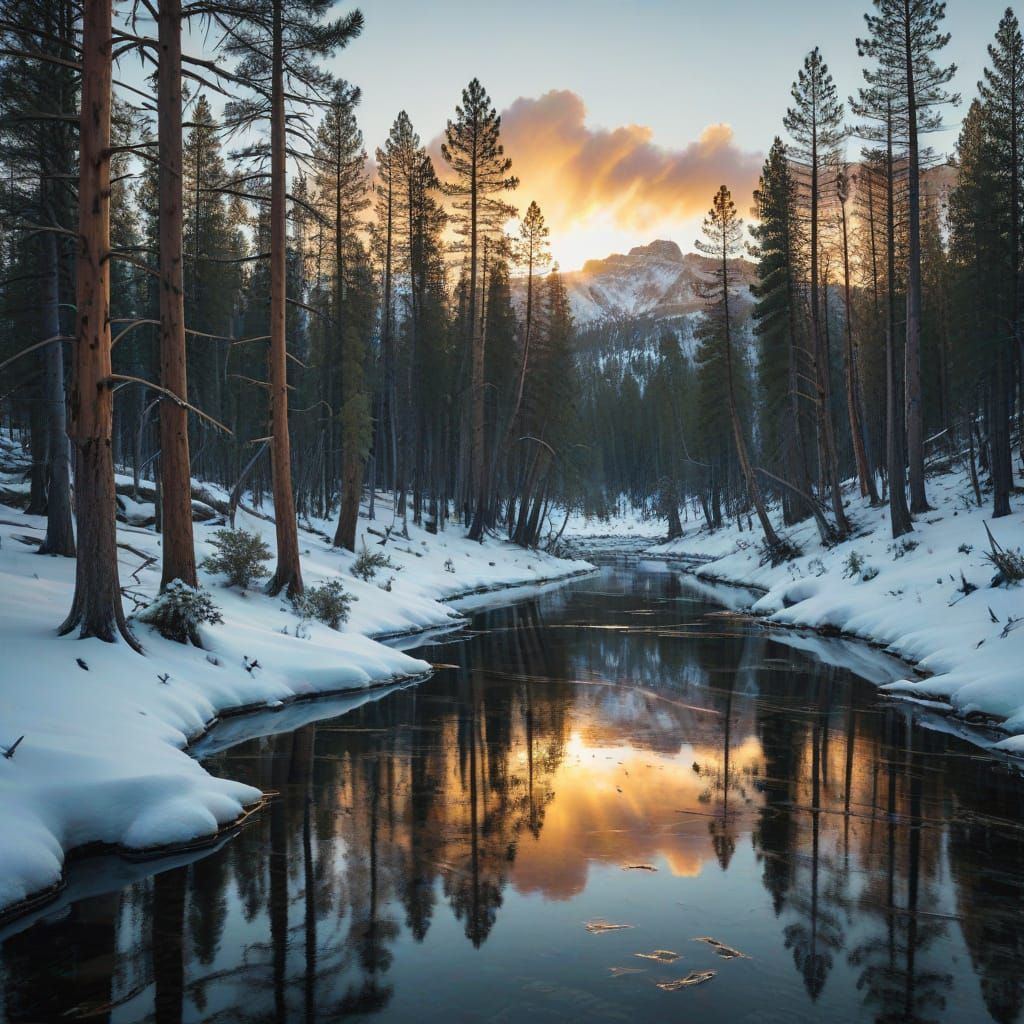 The Rocky Mountain Valley in winter  by @Mapont