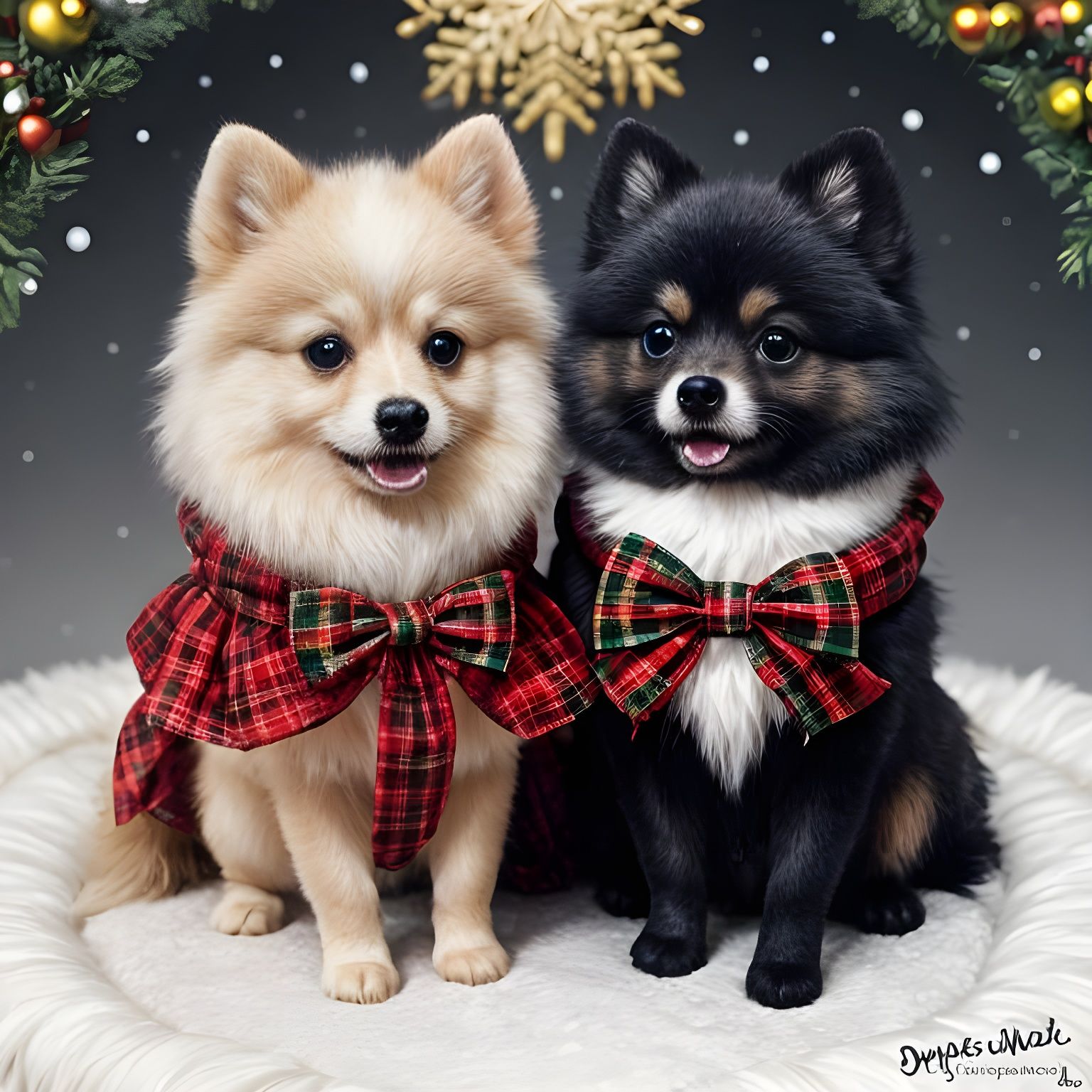 Christmas Pompoms  by @Sileas