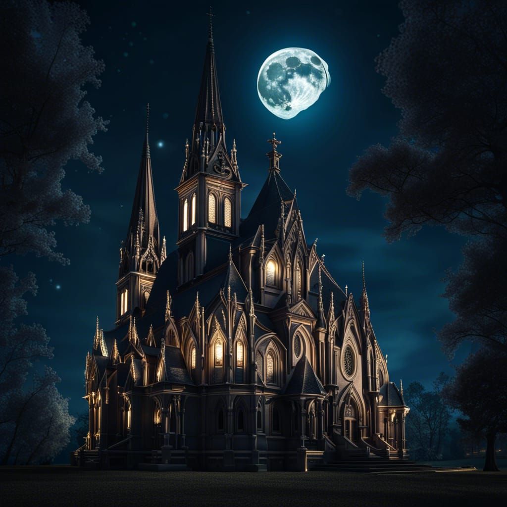 Gothic Church - AI Generated Artwork - NightCafe Creator