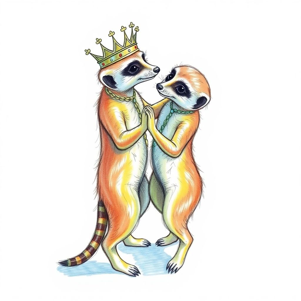 The King and Queen of Meerkats Enjoy a Dance