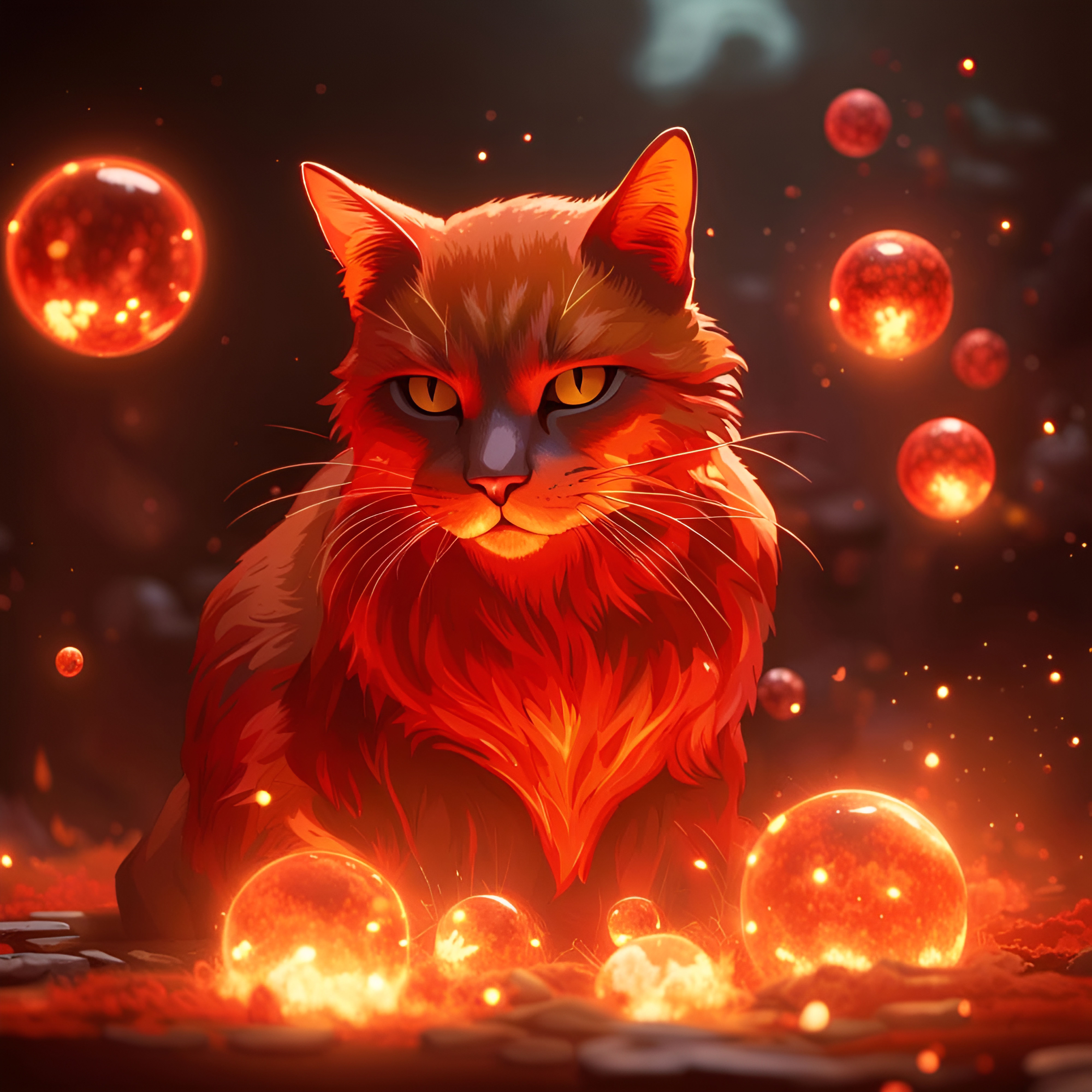 AI Art Generator: Firestar from warrior cats
