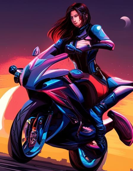 Futuristic motorcycle - AI Generated Artwork - NightCafe Creator