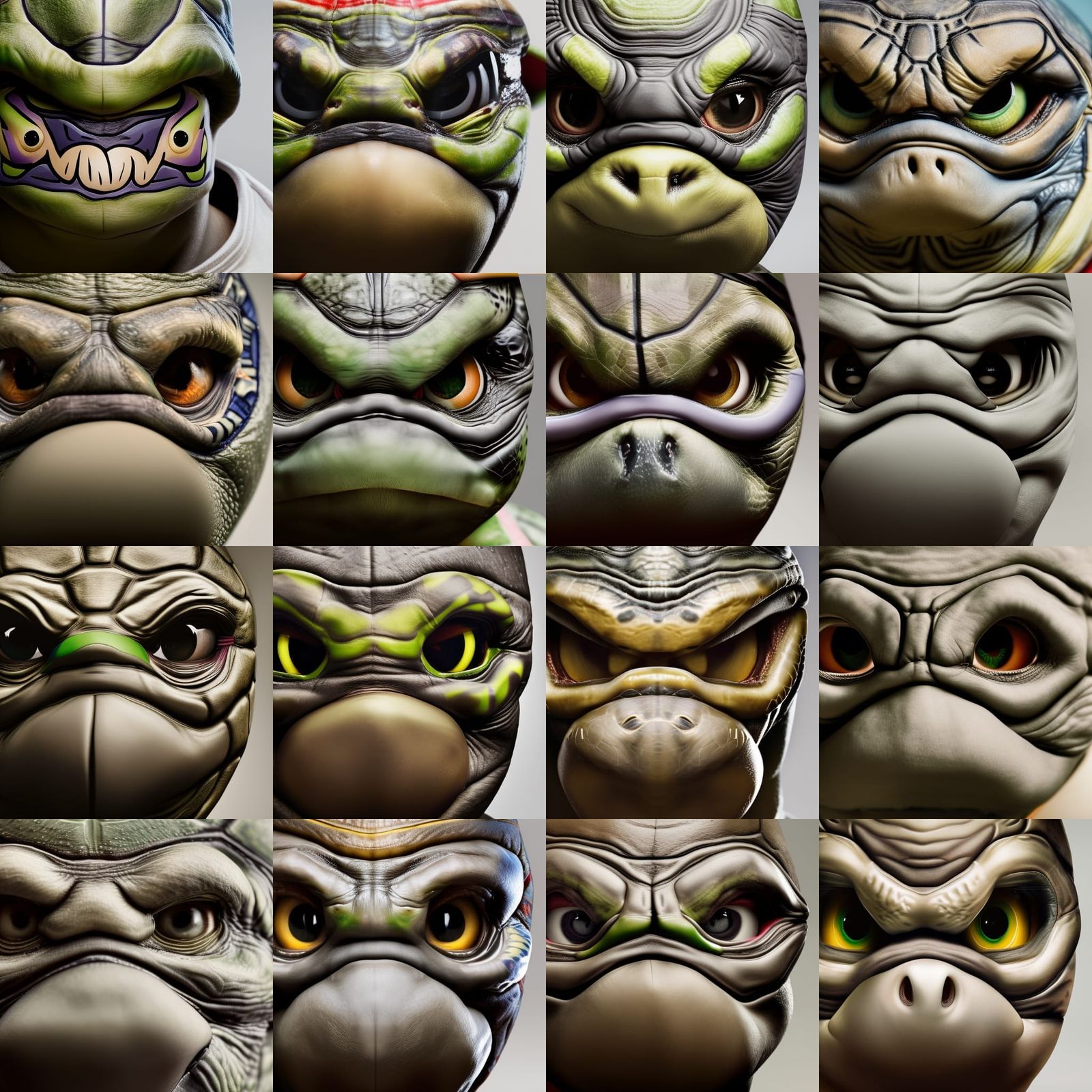 Tmnt turtle portrait eyes smile ears nose - AI Generated Artwork ...