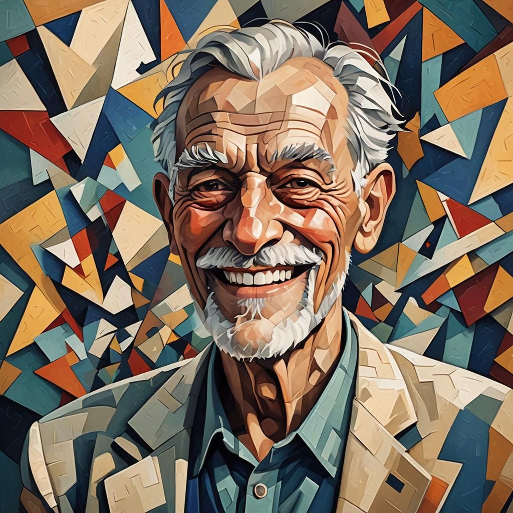 Old man smiling  by @undefined