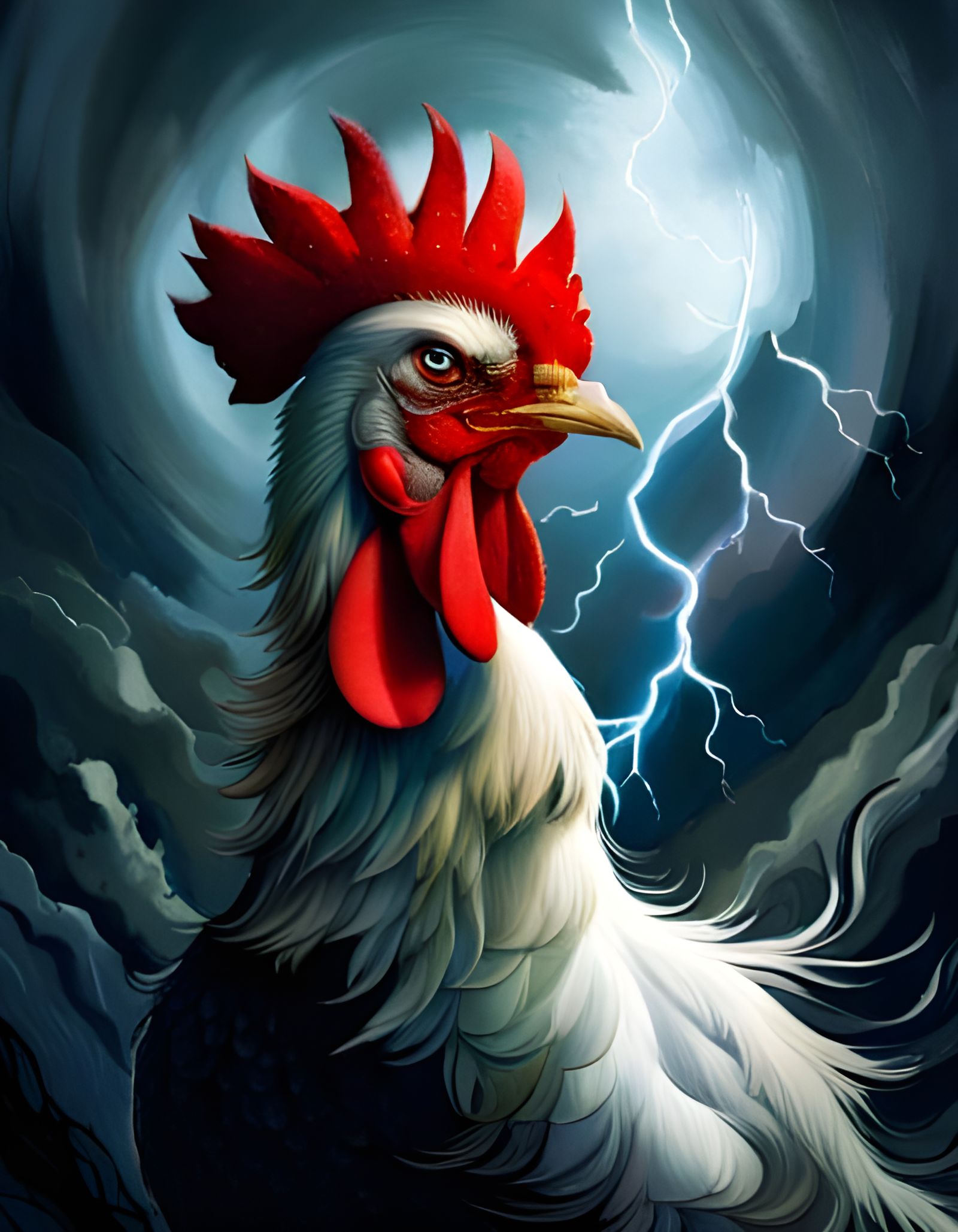 Smug Lightning Bird  by @rufusdinosaur