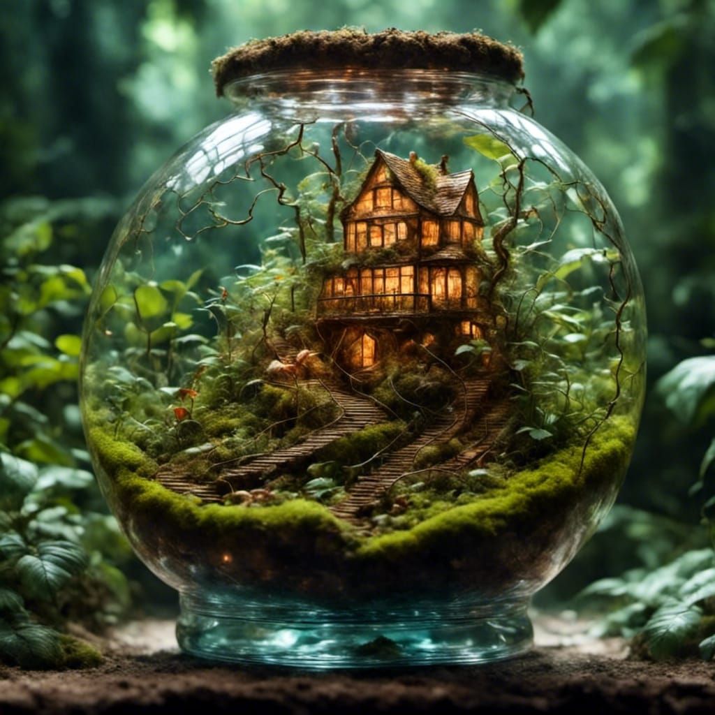 Terrarium in a glass