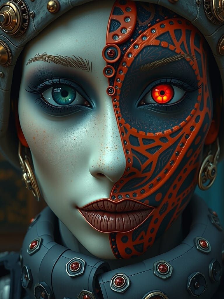 beautiful robot face VincktoriaTheGoth Octosquid9000 Addams 