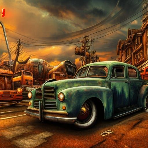 Route 66 HDR photorealistic intricately detailed hyperdetailed 8k resolution detailed painting detailed ...  by @Mysteri 