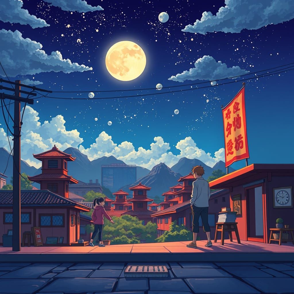 Anime Masterpiece in Vibrant Cel-Shaded Style