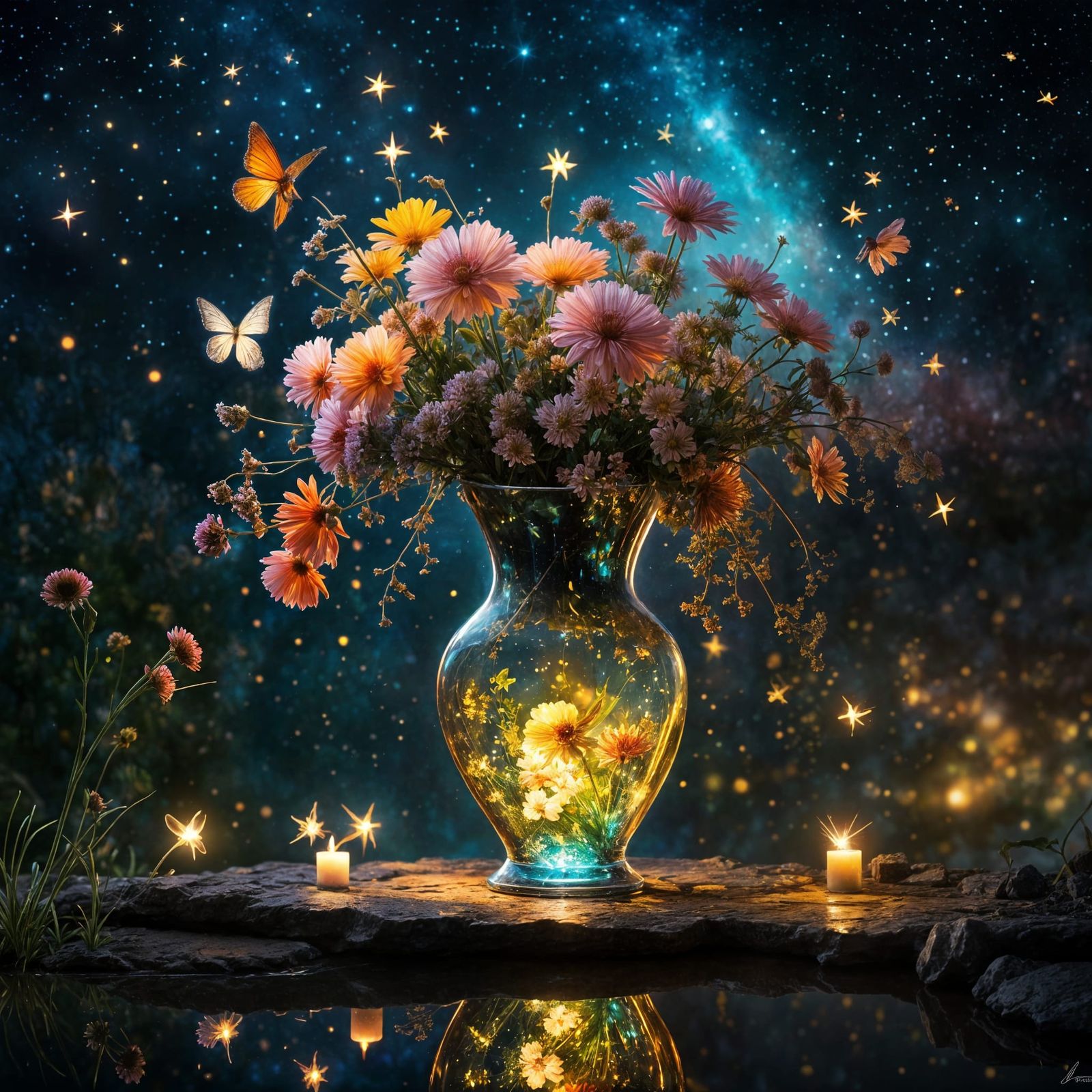 Living Still Life   by @AddictedtoAI