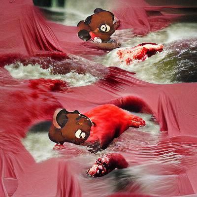 Waterfalls of blood