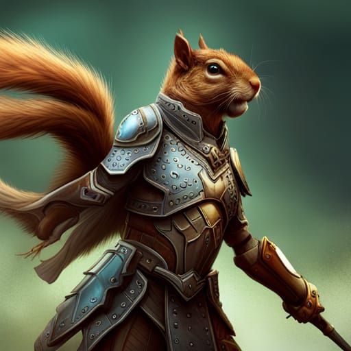 Squirrel Warrior in Armor - AI Generated Artwork - NightCafe Creator