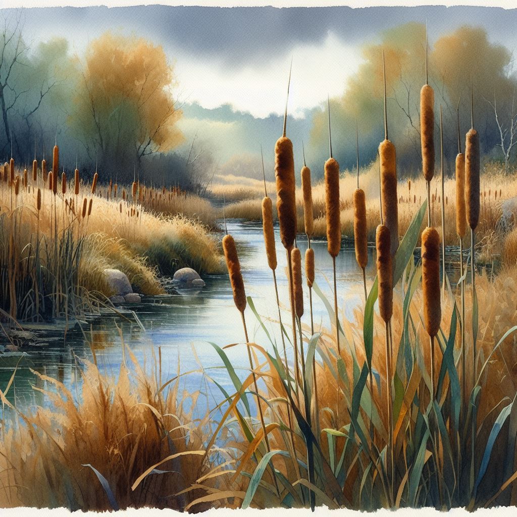 cattails by the creek