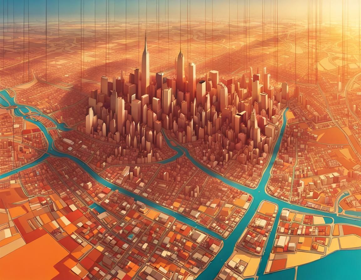 perspectiv view of a city